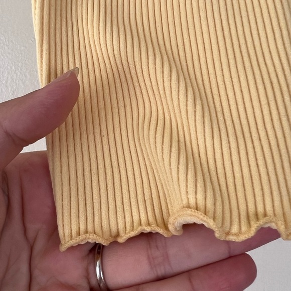 Yellow lace tami top, size M/L - Picture 3 of 8